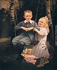 The Swing 1767 Paintings - The Swing by Philip Richard Morris